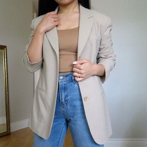 Vintage Holt Renfrew beige blazer